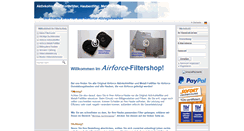 Desktop Screenshot of airforce-filtershop.com